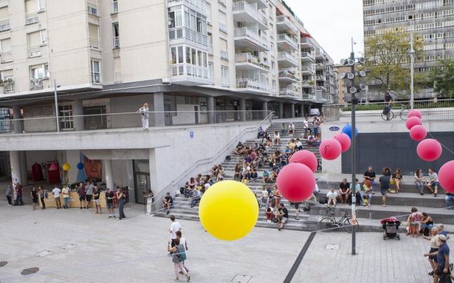 Imagen de la plaza Nestor Basterretxea durante la celebración de un evento / N.G