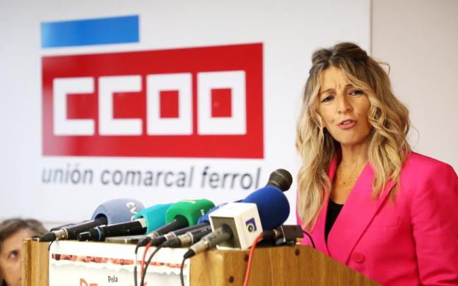 Yolanda Díaz asgura que el próximo martes irá "con carácter de urgencia" a tramitación el control horario, del registro horario.