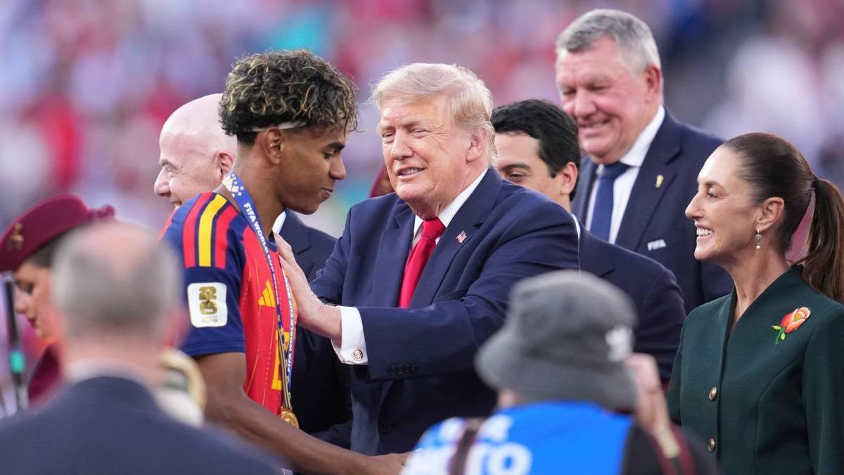 Jugadores como Lamine Yamal o Borja Iglesias tuvieron una actitud de evidente rechazo hacia Trump