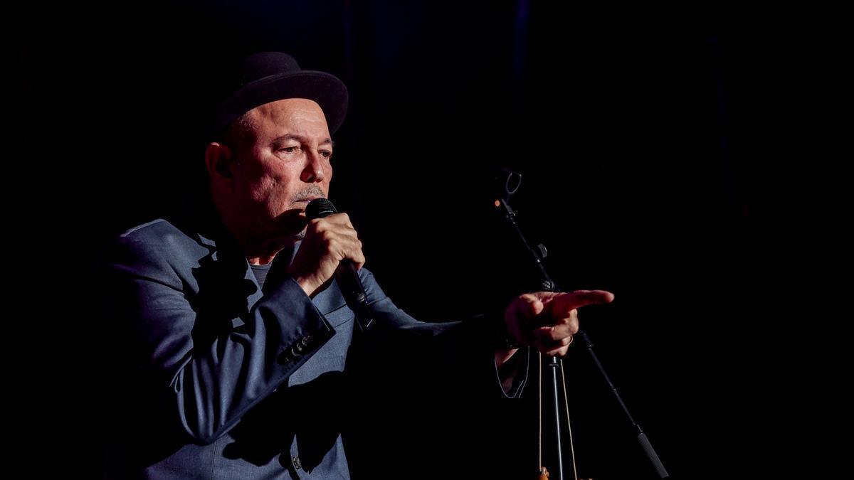 El cantante y actor panameño Rubén Blades durante un concierto.