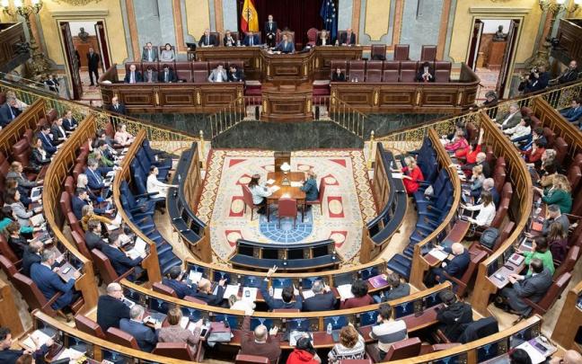 Pleno en el Congreso de los Diputados. Pleno en el Congreso de los Diputados.