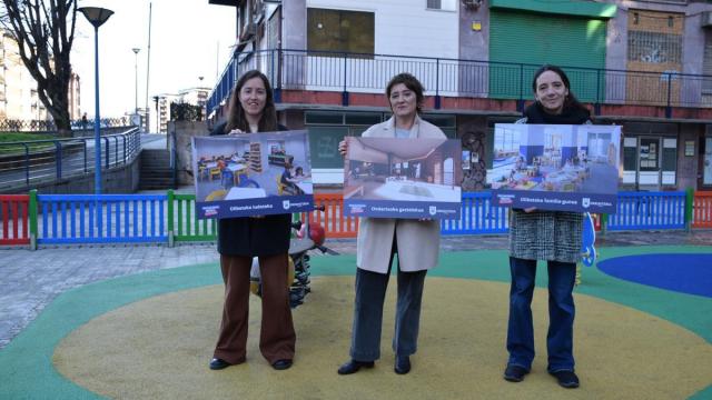 Las responsables municipales en Olibet.