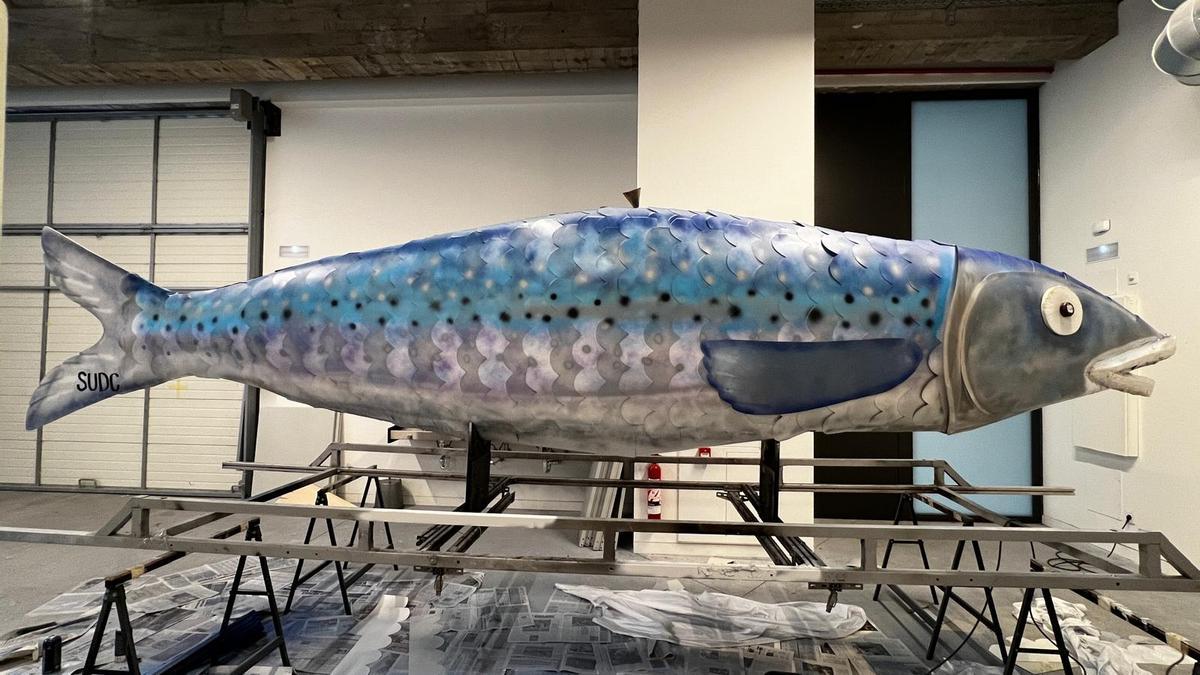 La sardina que ardió el año pasado en el adiós al Carnaval de Arrasate.