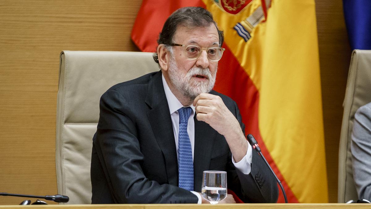 El expresidente del Gobierno español, Mariano Rajoy, comparece en la comisión del Congreso que investiga la ?Operación Catalunya'