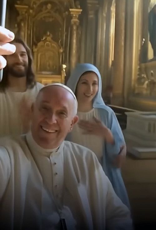 Uno de los vídeos creados con IA tras la muerte del Papa Francisco.