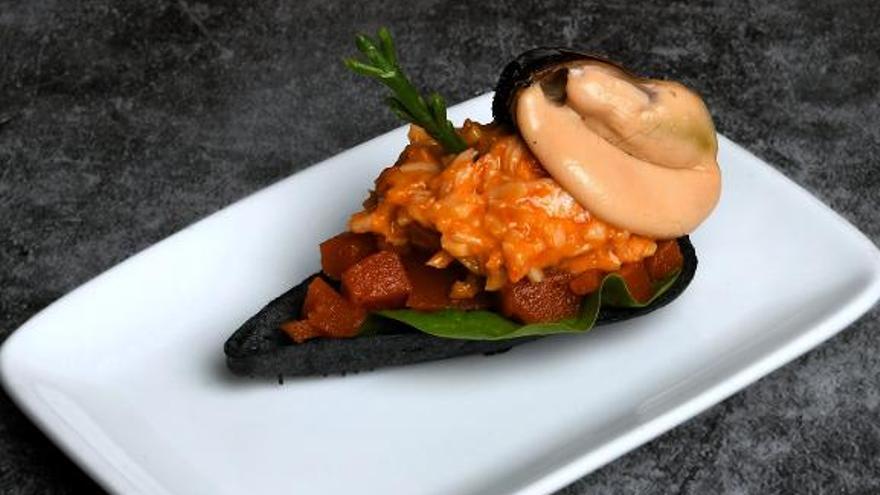 Uno de los pintxos creativos que participa en esta cuarta edición en Amurrio