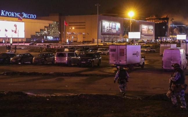 Exterior del lugar del ataque