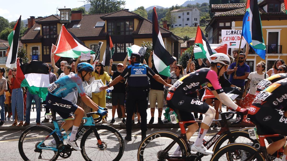 Las protestas propalestinas "hackean" las emisoras de radio de La Vuelta