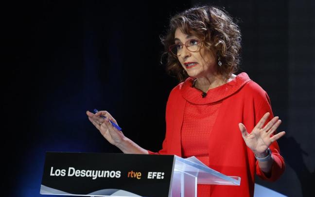 María Jesús Montero, en el desayuno informativo organizado por EFE y RTVE.