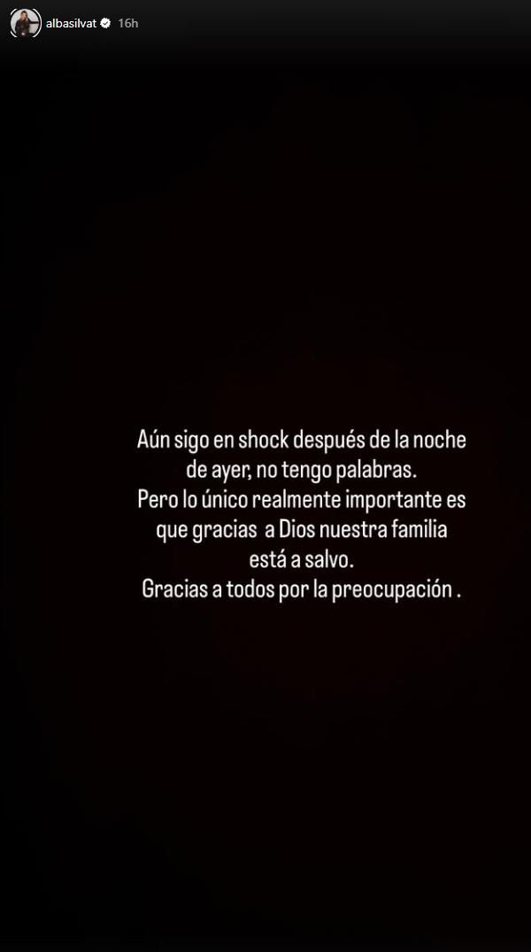 Alba Silva cuenta cómo se encuentra tras el asalto a su vivienda con Sergio Rico: "No tengo palabras".