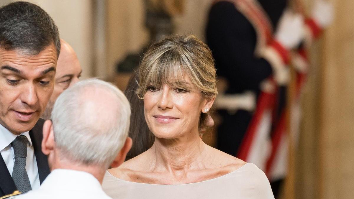 La esposa de Pedro Sánchez, Begoña Gómez, durante un acto oficial.