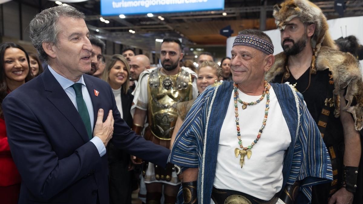 Feijóo, durante su visita a Fitur.
