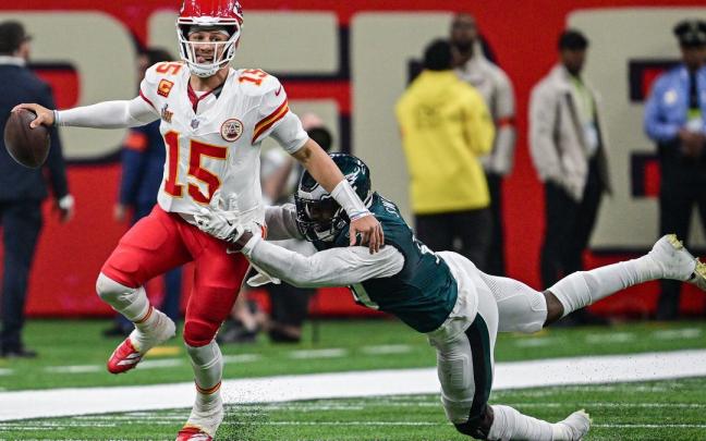 Patrick Mahomes, durante la pasada Super Bowl, en la que los Kansas City Chiefs cayeron derrotados.