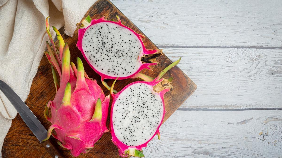 Pitahaya, pitaya o fruta del dragón.