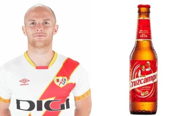 Isi Palazón y una Cruzcampo.