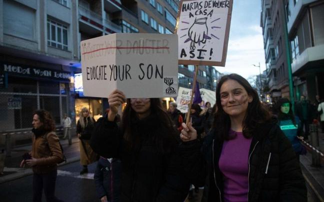 Emakumearen Eguneko kontzentrazioan atzo egindako irudia