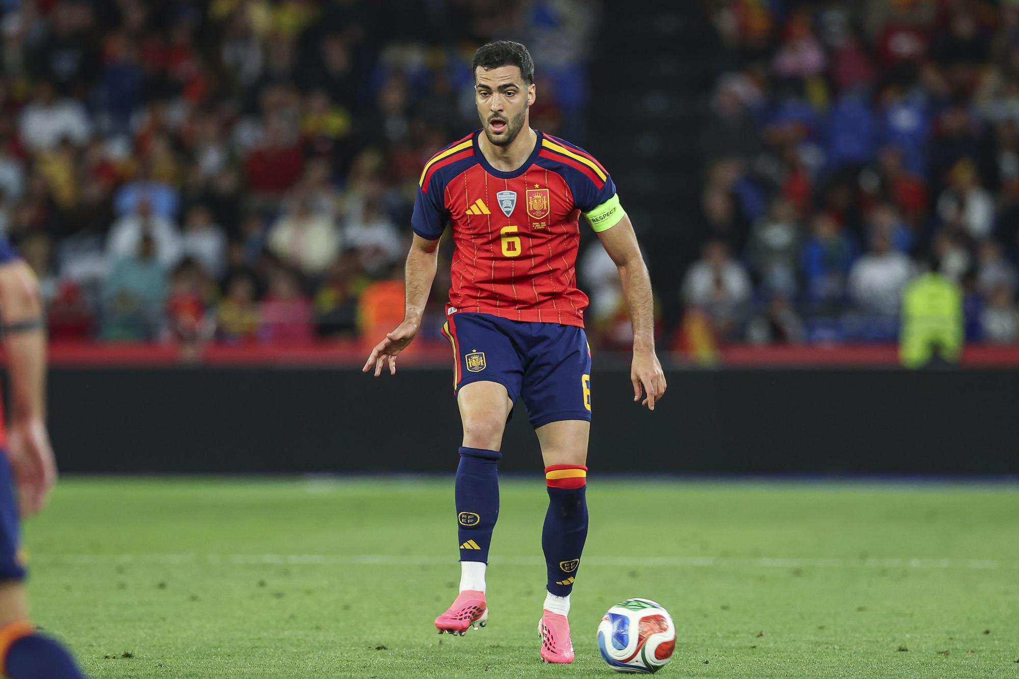 Mikel Merino, en acción durante el partido amistoso disputado entre España e Irak.