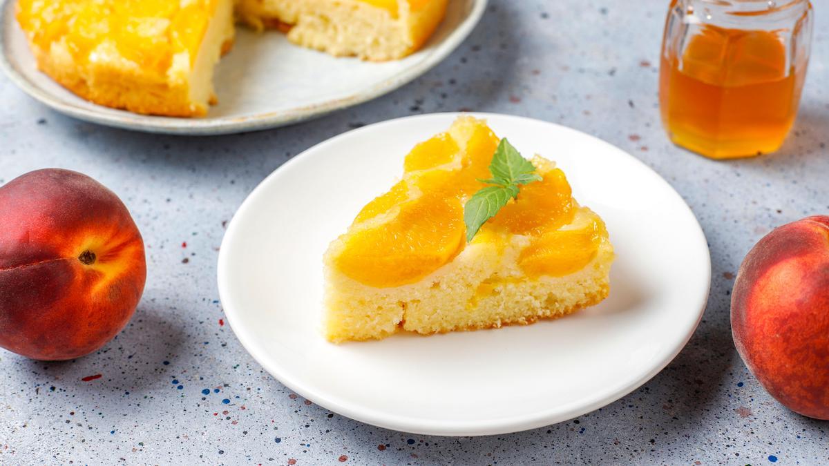 Pastel de melocotón.