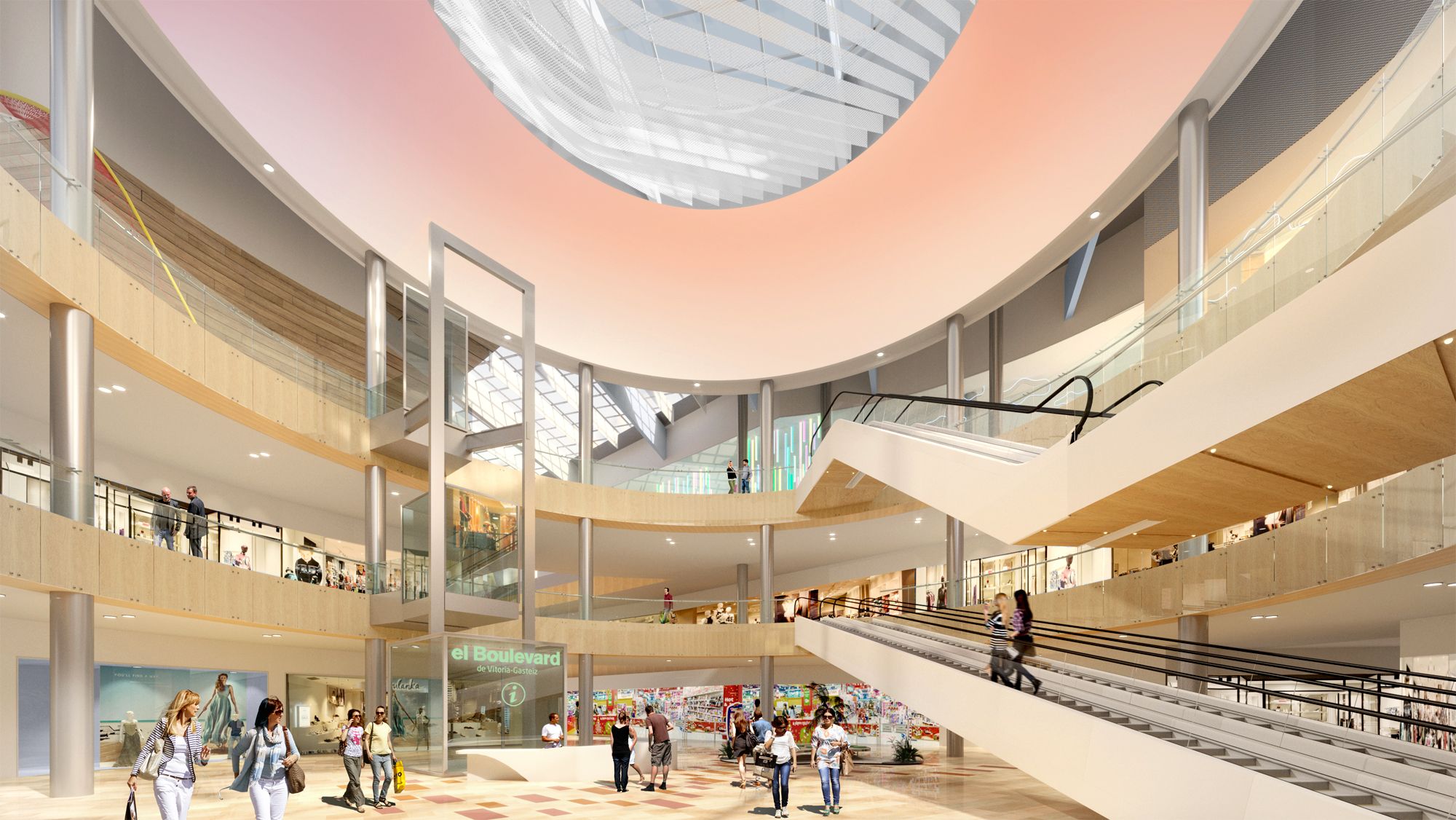 Render de la nueva plaza central de El Boulevard