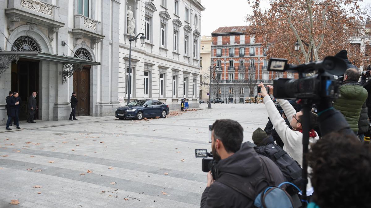 El juez, Ángel Hurtado, a su llegada al Tribunal Supremo