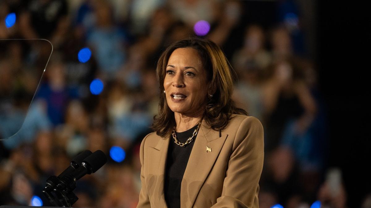 Kamala Harris en un acto electoral.