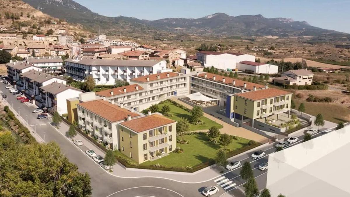 Recreación del complejo residencial Cohousing Senior en Labastida