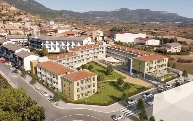 Recreación del complejo residencial Cohousing Senior en Labastida