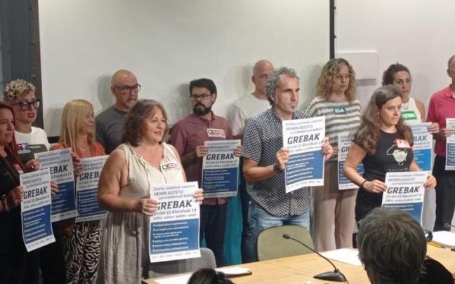Rueda de prensa de la convocatoria de huelga en el sector público. Rueda de prensa de la convocatoria de huelga en el sector público.