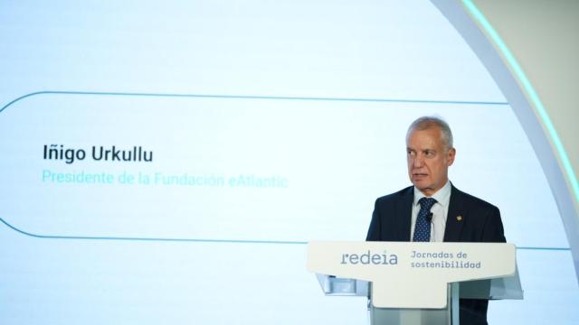 Iñigo Urkullu, durante su comparecencia.