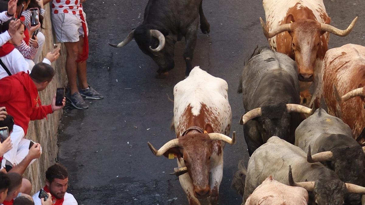 Fotos del segundo encierro de San Fermín 2023, con toros de José Escolar