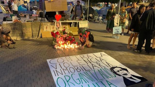 Acampados palma homenajean maricarmen