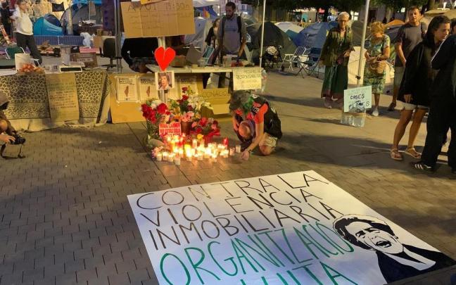 Acampados palma homenajean maricarmen