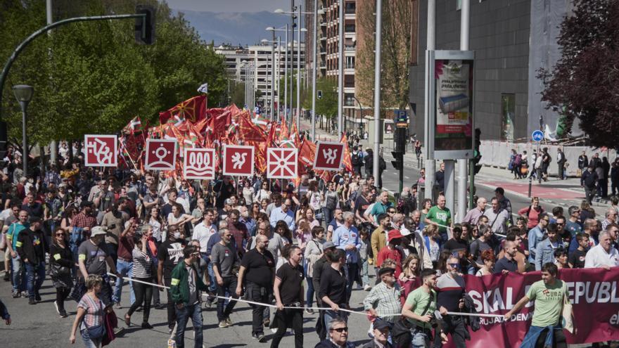 Marcha convocada por EH Bildu con motivo del Aberri Eguna en 2022.