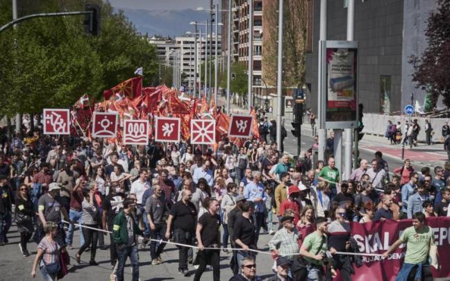 Marcha convocada por EH Bildu con motivo del Aberri Eguna en 2022.
