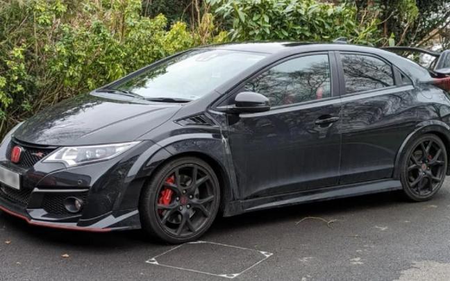El Honda Civic Type-R robado. / Instagram (@ewan_valentine) El Honda Civic Type-R robado.