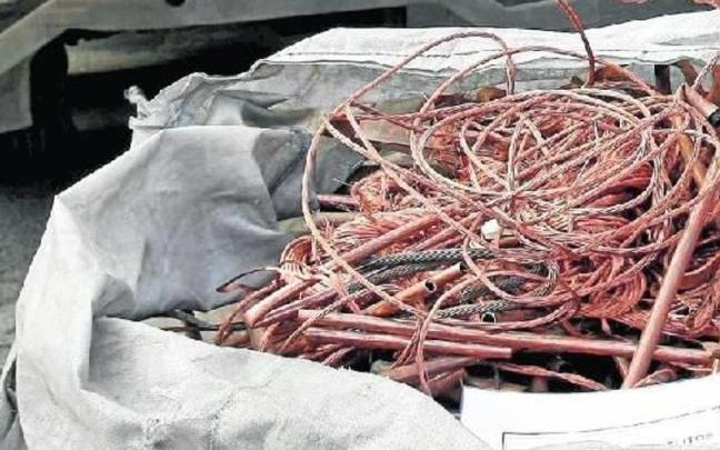Imagen de archivo de robo de cableado 