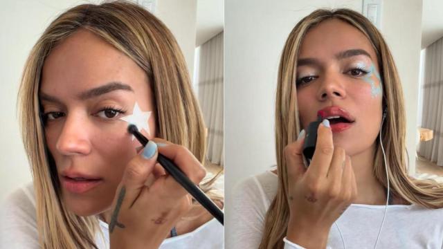 Karol G comparte un sencillo tutorial de maquillaje con sus seguidores.