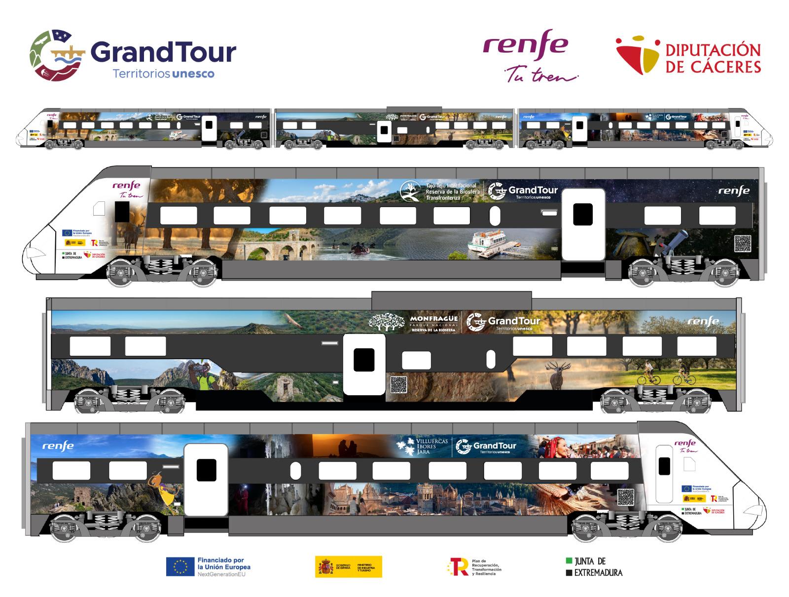 Imagen del vinilado de los trenes de Renfe para la campaña
