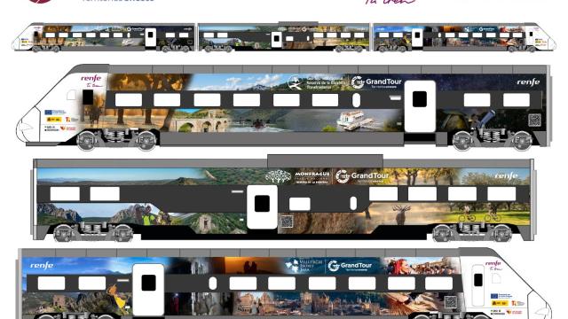 Imagen del vinilado de los trenes de Renfe para la campaña