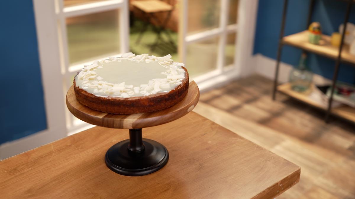 Tarta de queso y coco en la air fryer.