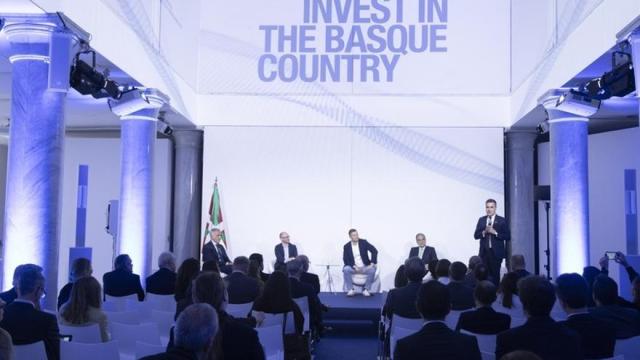 El consejero de Industria, Transición Energética y Sostenibilidad, Mikel Jauregi, en Madrid en la presentación de la iniciativa "Invest in the Basque Country"