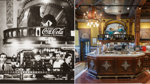 Inaugurado en 1903, junto a Jardines de Albia, el Café Iruña es uno de los establecimientos con más solera de Bilbao