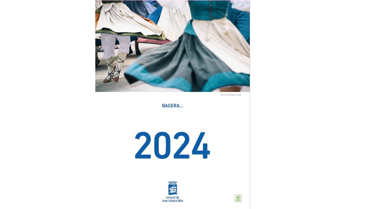 Portada del calendario municipal 2024 de Donostia