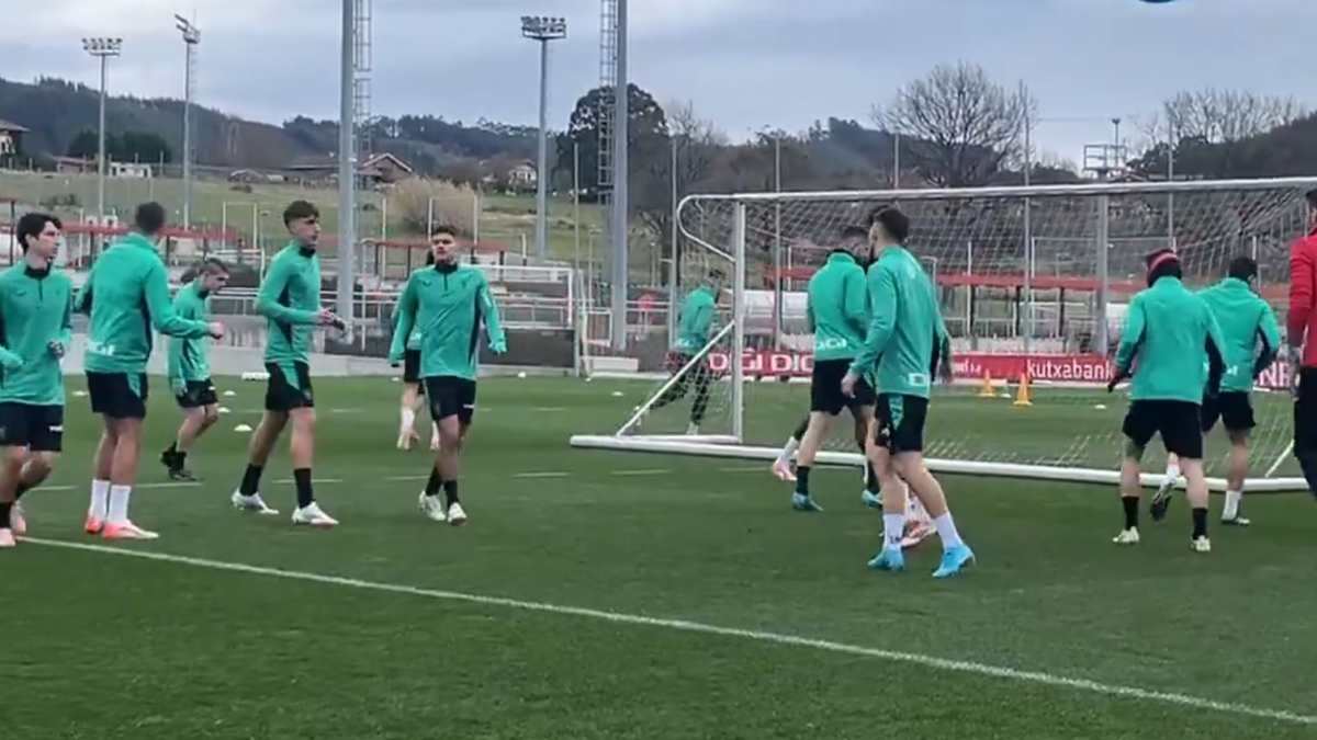 Imagen del entrenamiento de hoy en Lezama