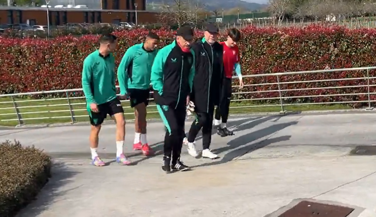 Imagen del entrenamiento de hoy en Lezama