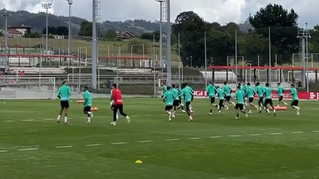 Imagen del entrenamiento de hoy en Lezama Imagen del entrenamiento de hoy en Lezama