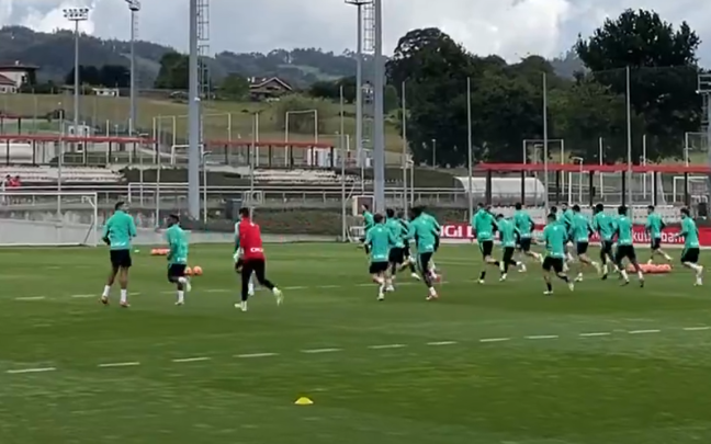 Imagen del entrenamiento de hoy en Lezama Imagen del entrenamiento de hoy en Lezama