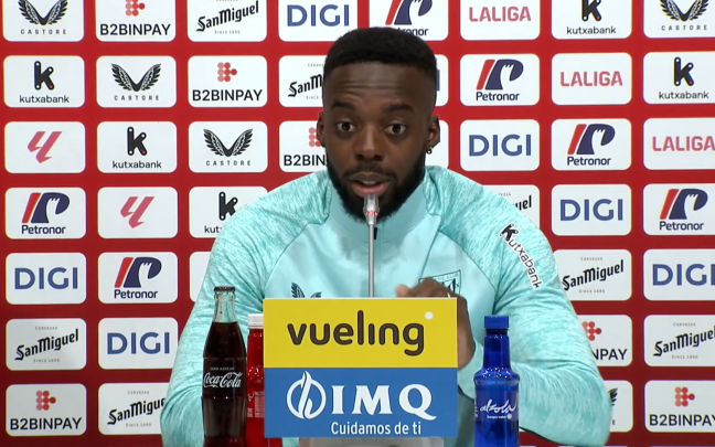 Iñaki Williams durante la comparecencia de prensa en Lezama / Athletic Club Iñaki Williams durante la comparecencia de prensa en Lezama / Athletic Club