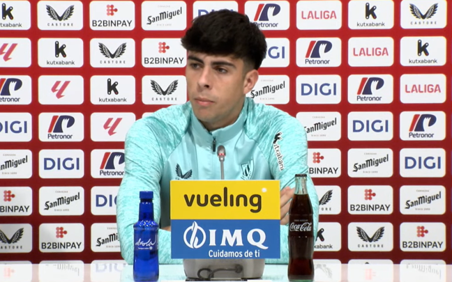 Alejandro Rego durante la rueda de prensa de hoy / Youtube Athletic Club