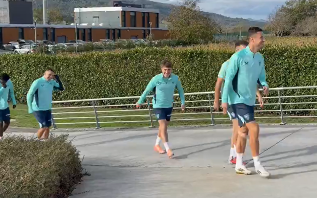 Imagen del entrenamiento de hoy en Lezama